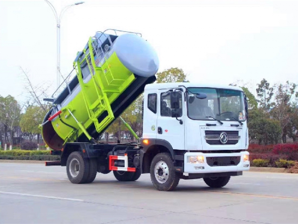 東風(fēng)多利卡D9國(guó)六8-12方餐廚垃圾車(chē)(圓罐）